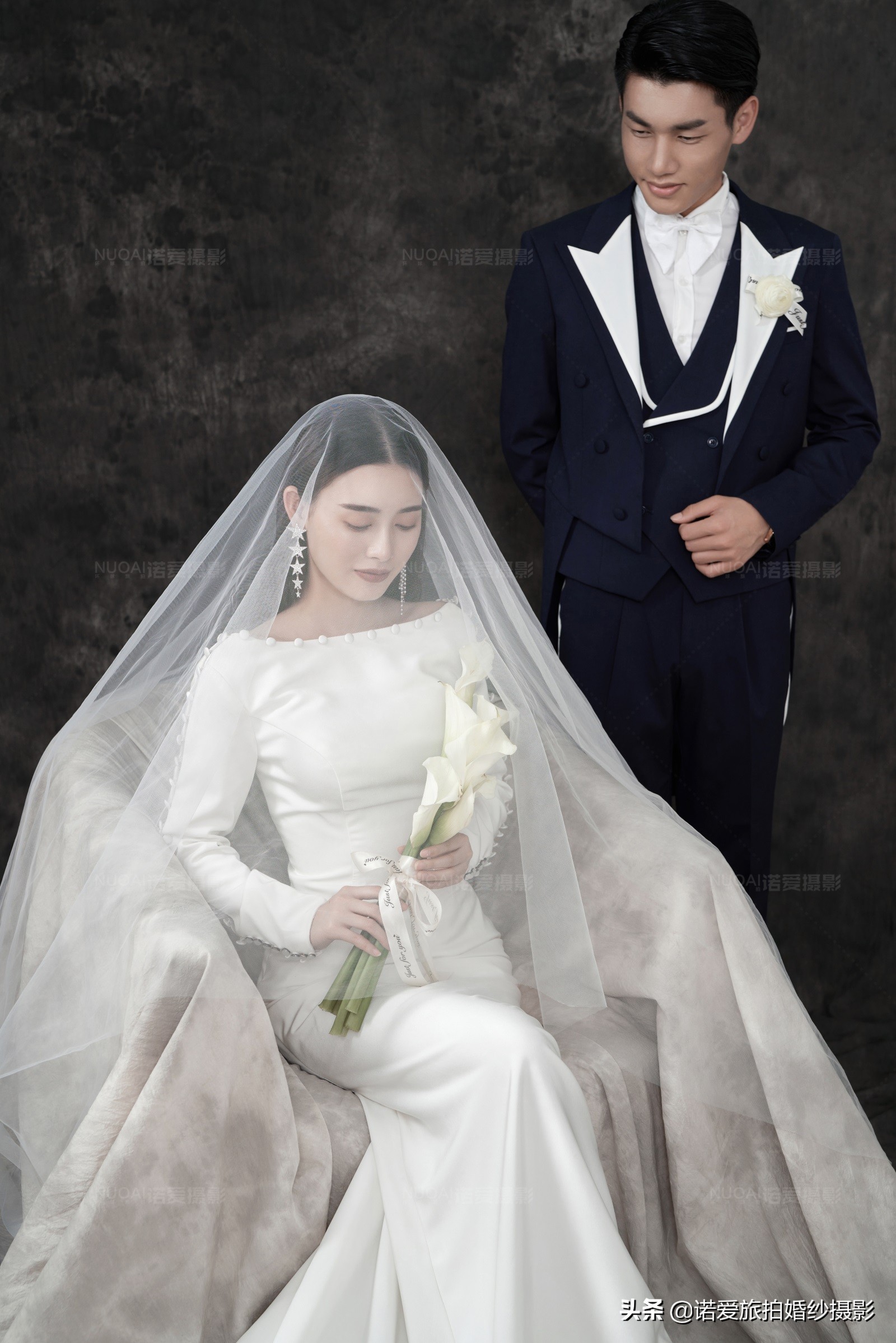 不一样的婚纱照拍摄俏皮又清新,冷暖色婚纱照