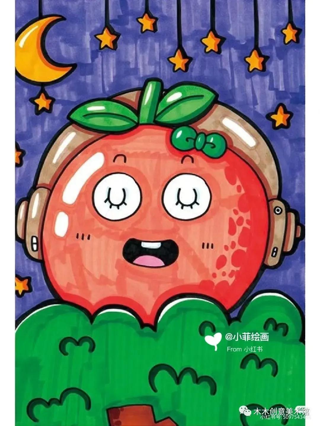 马克笔画儿童画简单好看,儿童马克笔画画简单又好看图片