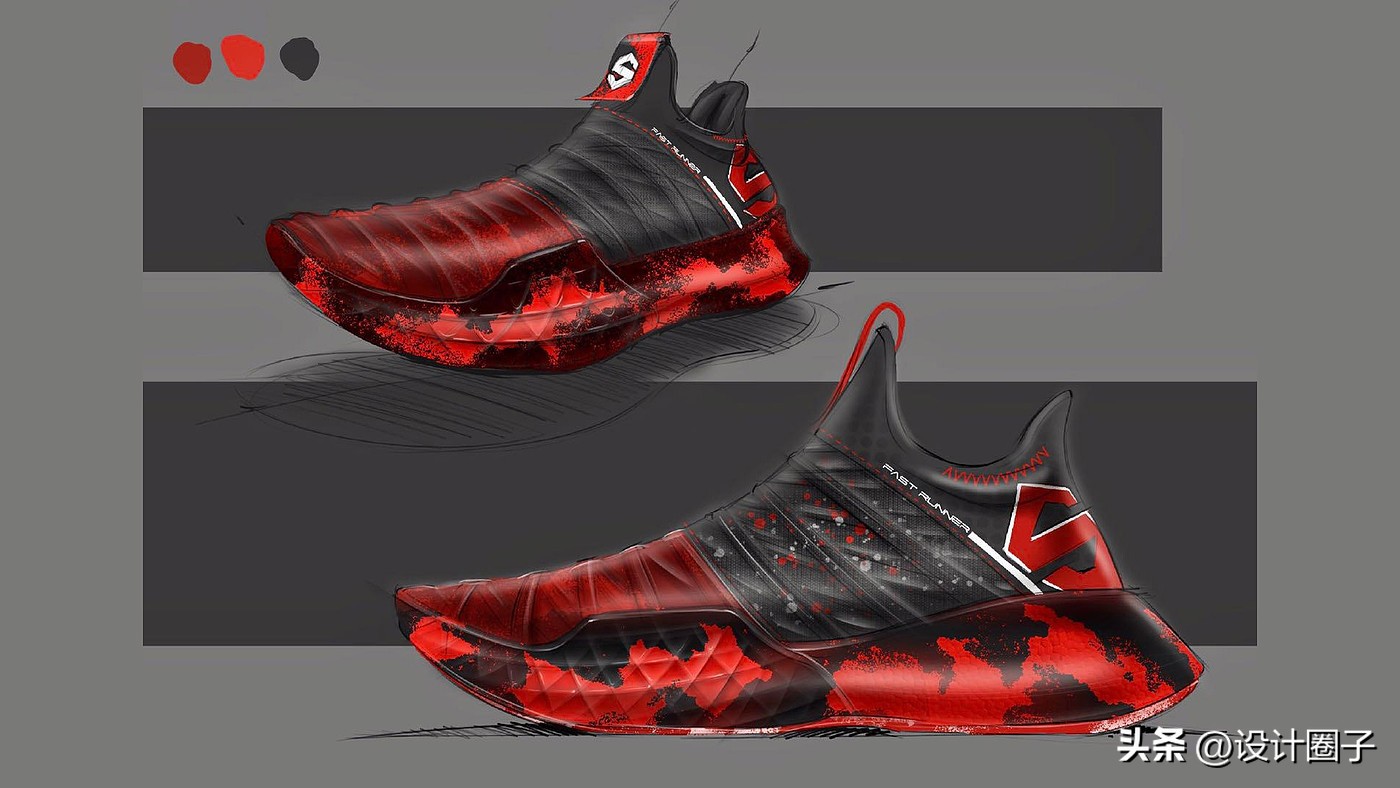 红色恶魔鞋,高级感红色鞋