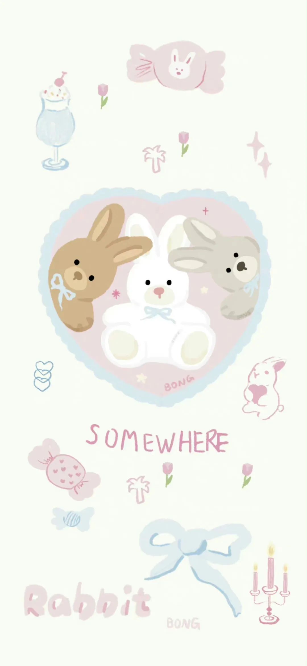 可爱的卡通男女背景,女生聊天背景可爱卡通