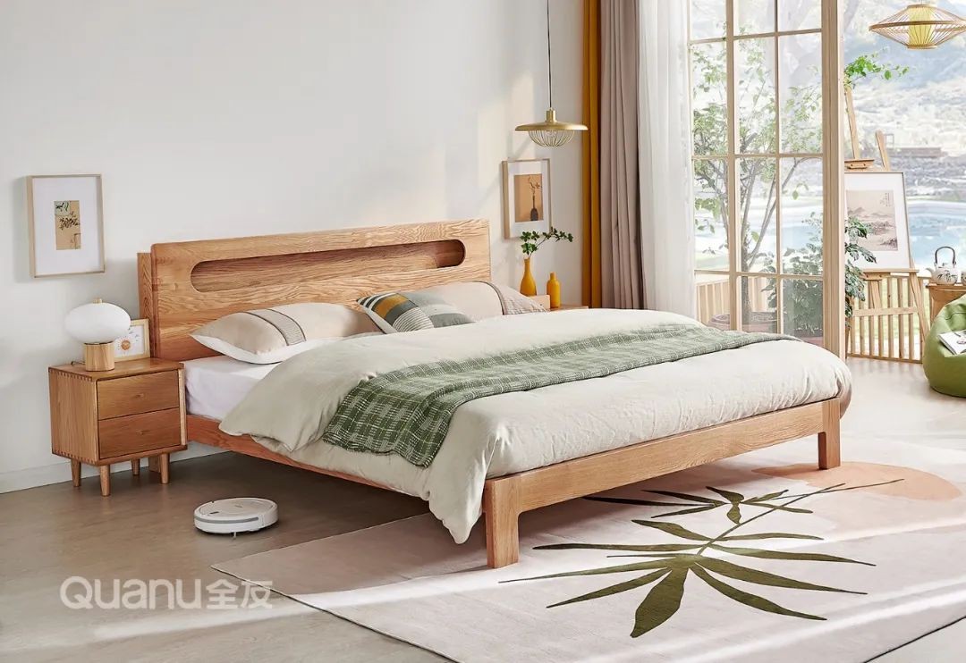 全友家居床主卧大床测评,全友家具实木床测评