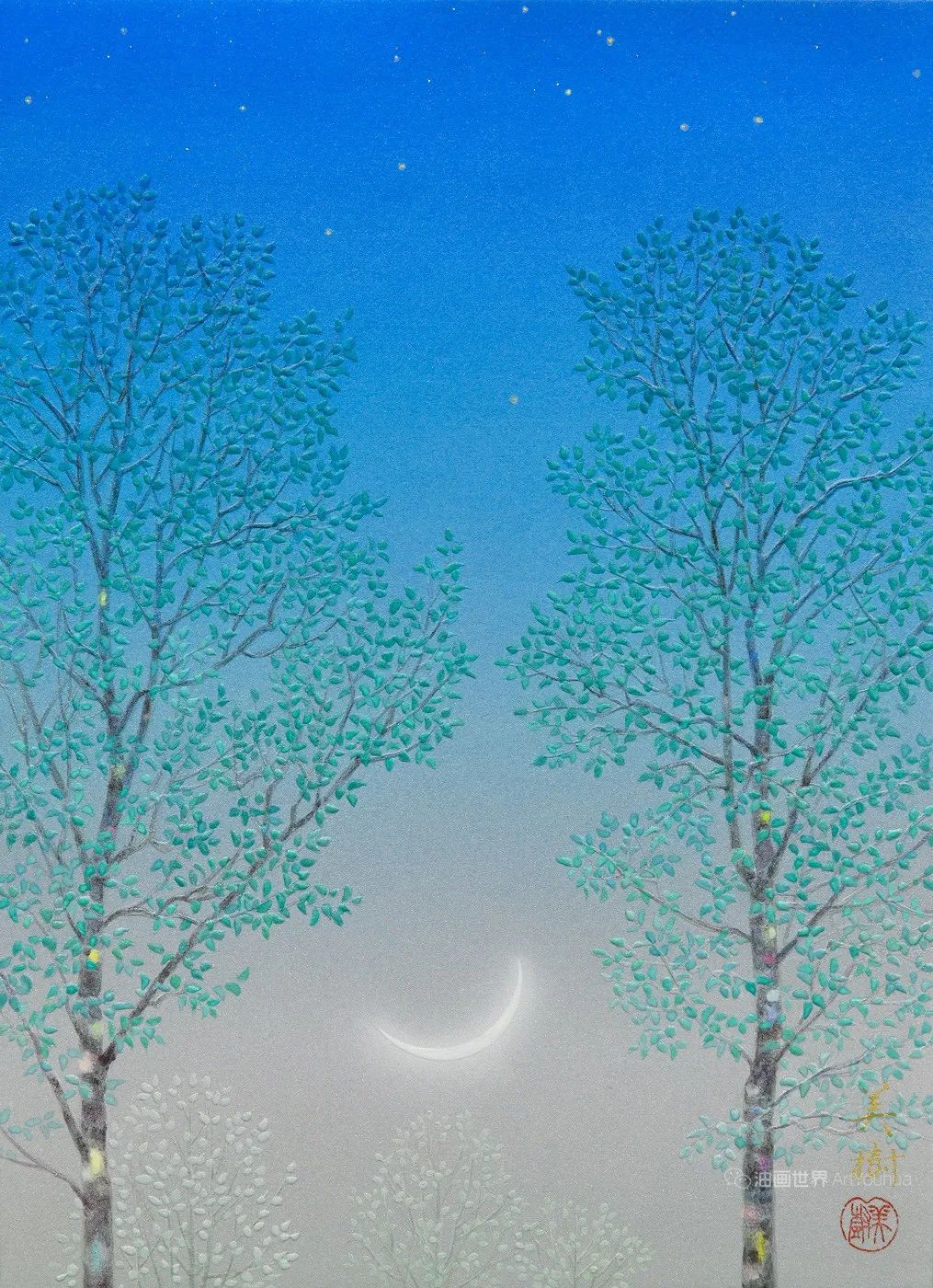 野地美树子手绘油画,日本画家奈良美智作品图