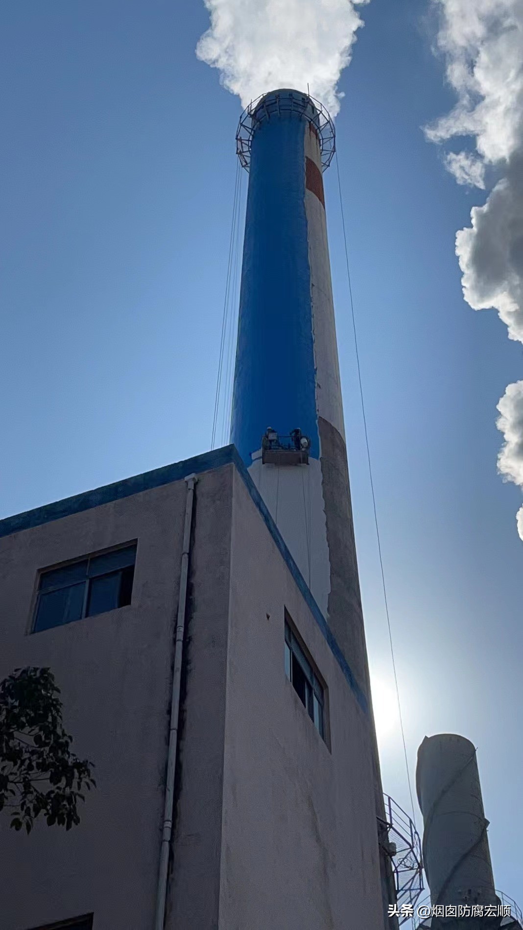 水泥厂烟囱美化亮化,烟囱防腐工程美化亮化