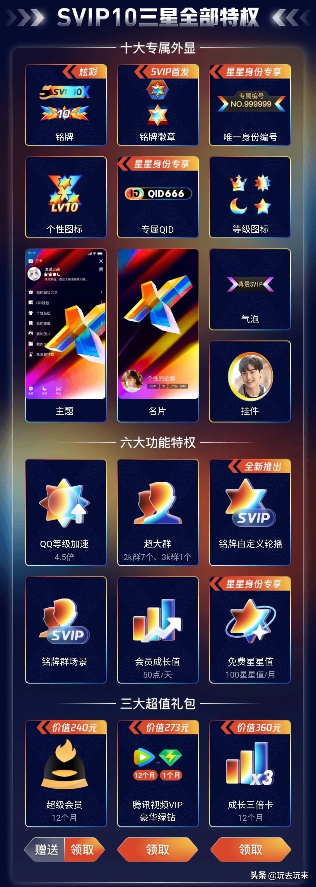 一图看懂腾讯「QQSVIP10」至尊身份