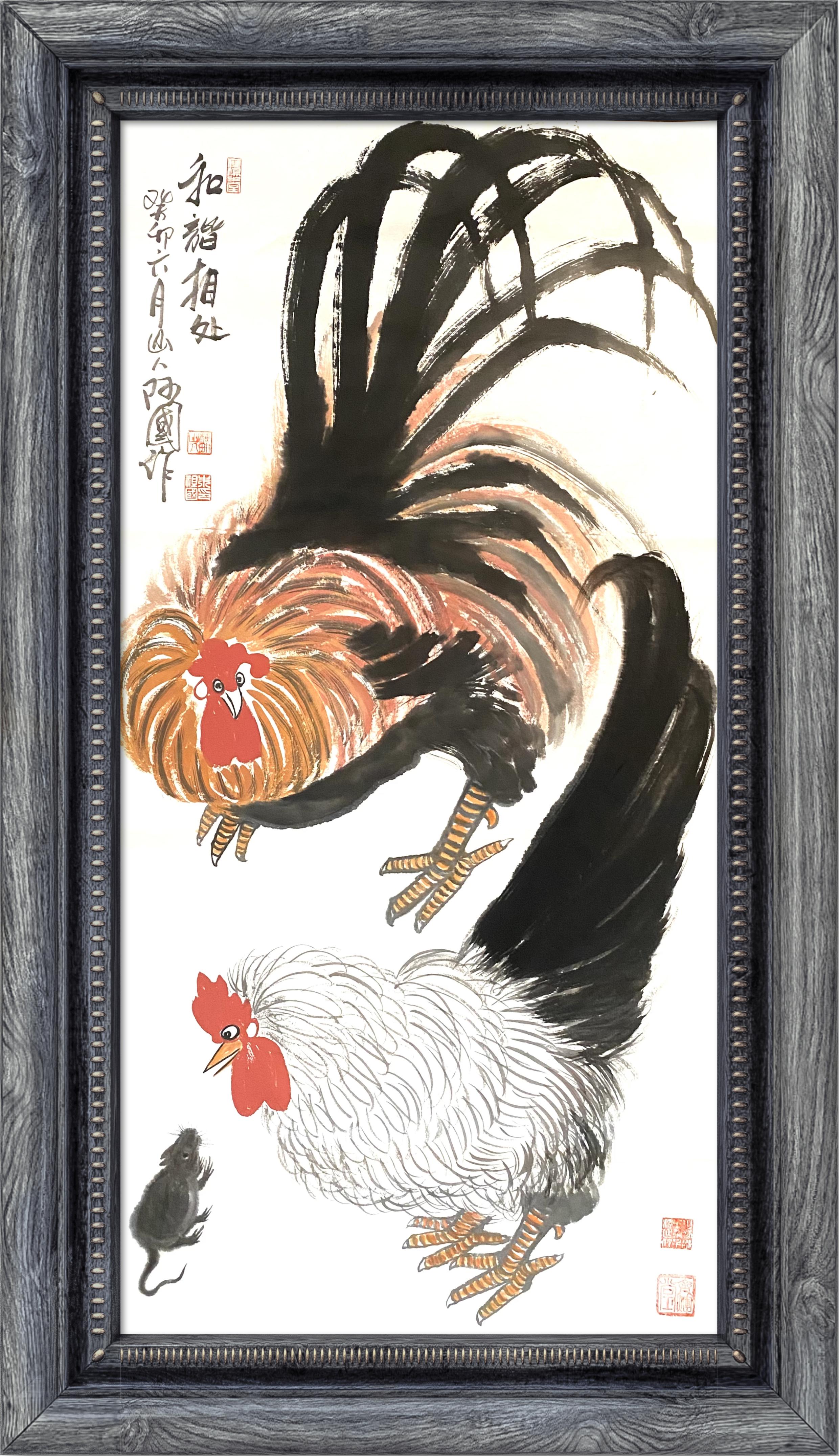 《鸡家族的故事》—朱祖国写意画的中国亮度