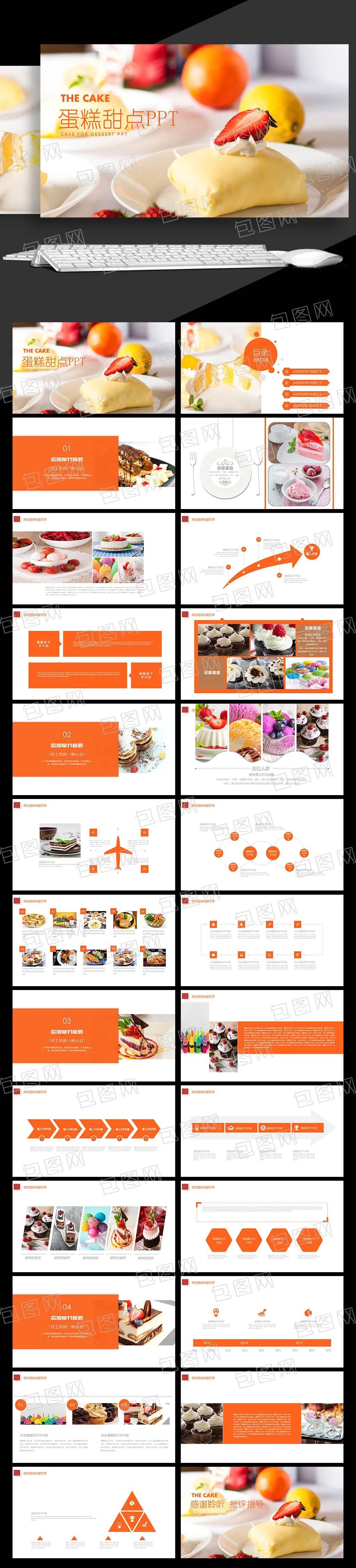 「557期」夏日炎炎，有你超甜！甜品PPT模板太甜啦