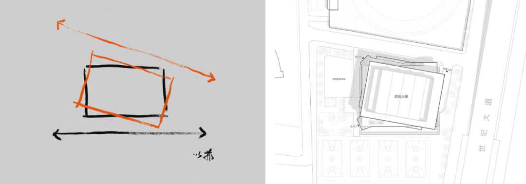 以靠建筑|交叠与转换:宜黄一中综合楼