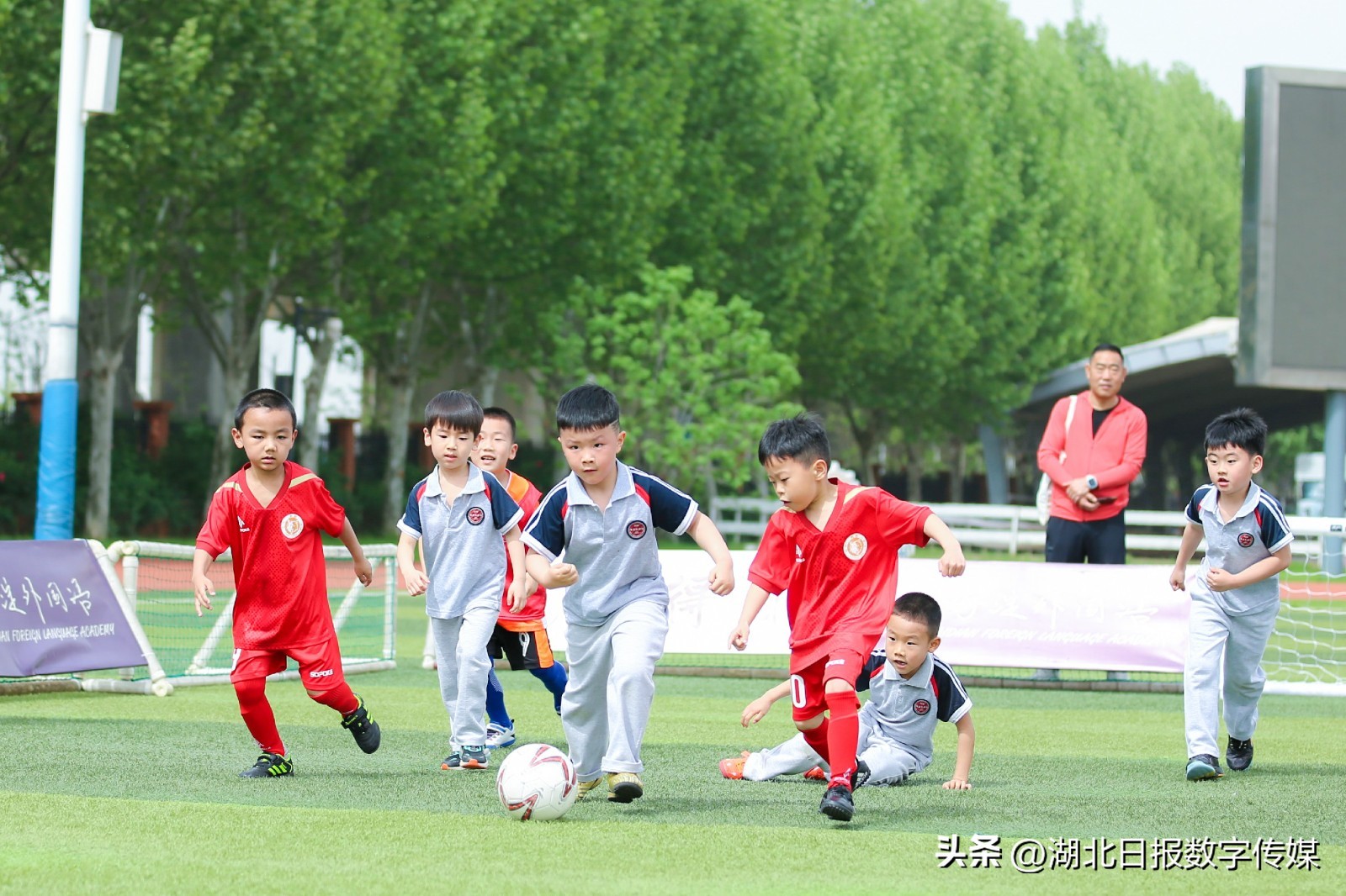 幼儿园孩子足球踢门比赛,幼儿园小朋友踢足球比赛视频