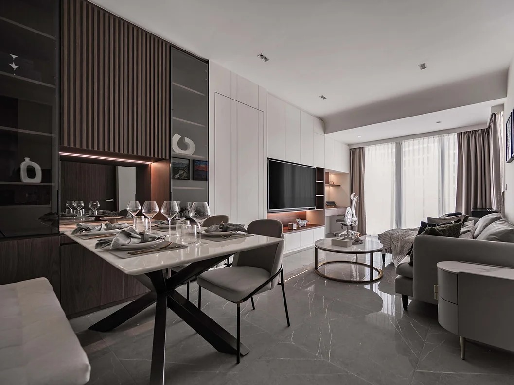 满墙收纳电视柜怎么设计好看,落地电视柜旁边搭配柜子效果图