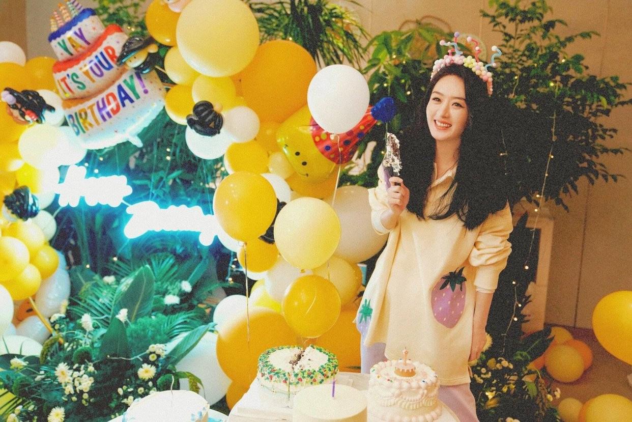 赵丽颖生日快乐34岁庆生照,赵丽颖生日活动造型