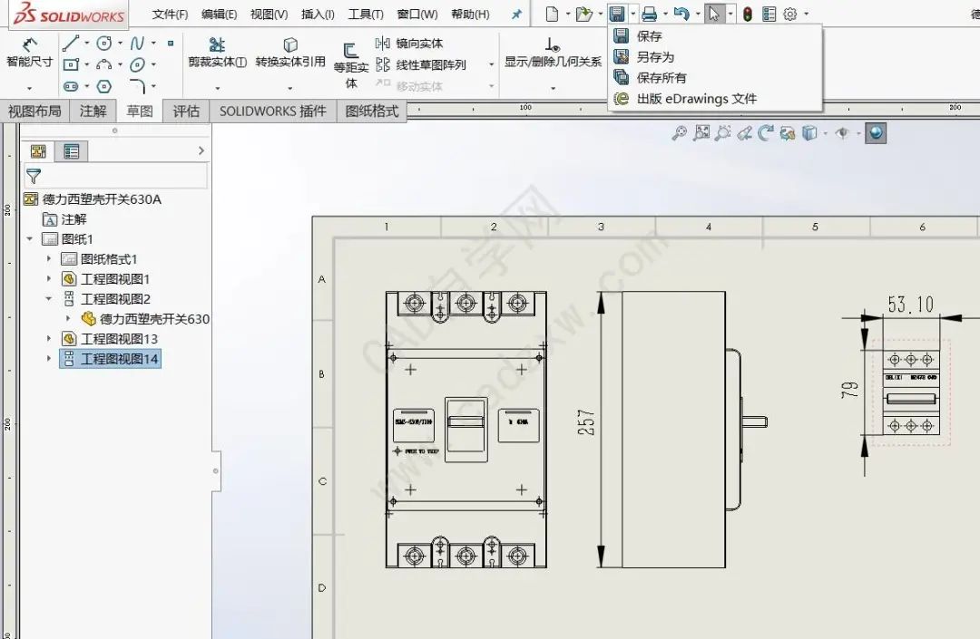 solidworks工程图转cad比例怎么调,cad图导入solidworks怎么改比例