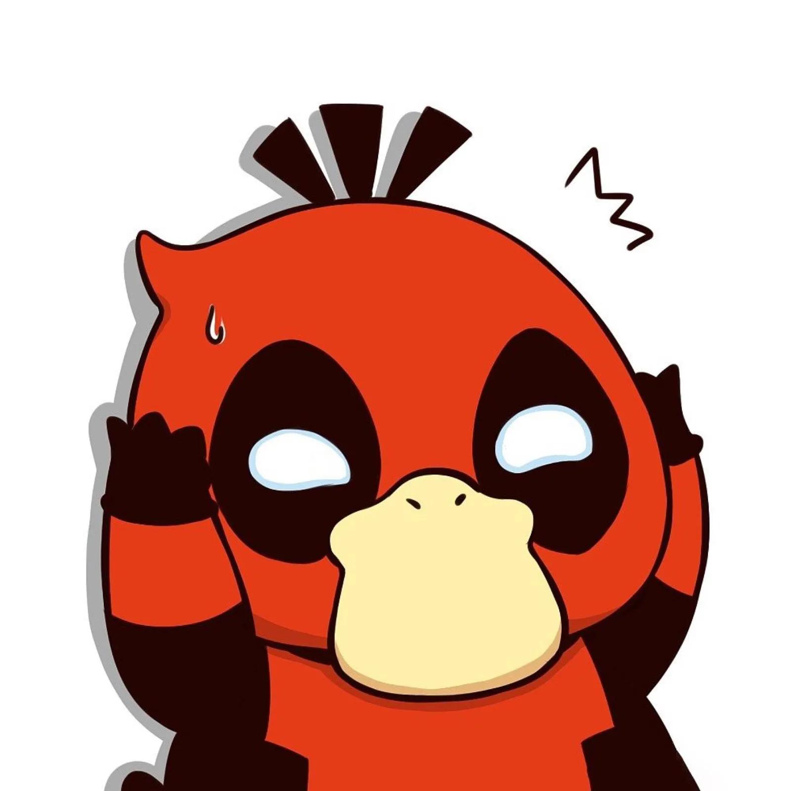 可达鸭系列头像插画,可达鸭的头像