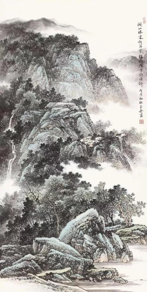 现代山水画名家竖幅作品欣赏,古代名家横幅山水画作品欣赏