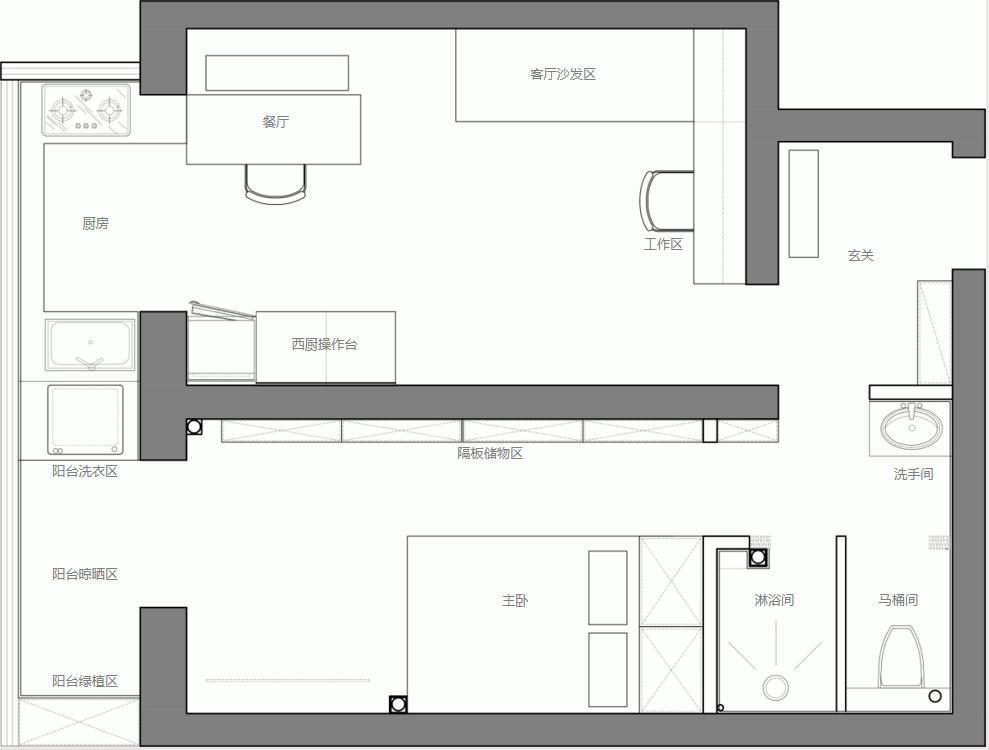 北京夫妻48平方小户型6万改造,小户型房屋高级装修