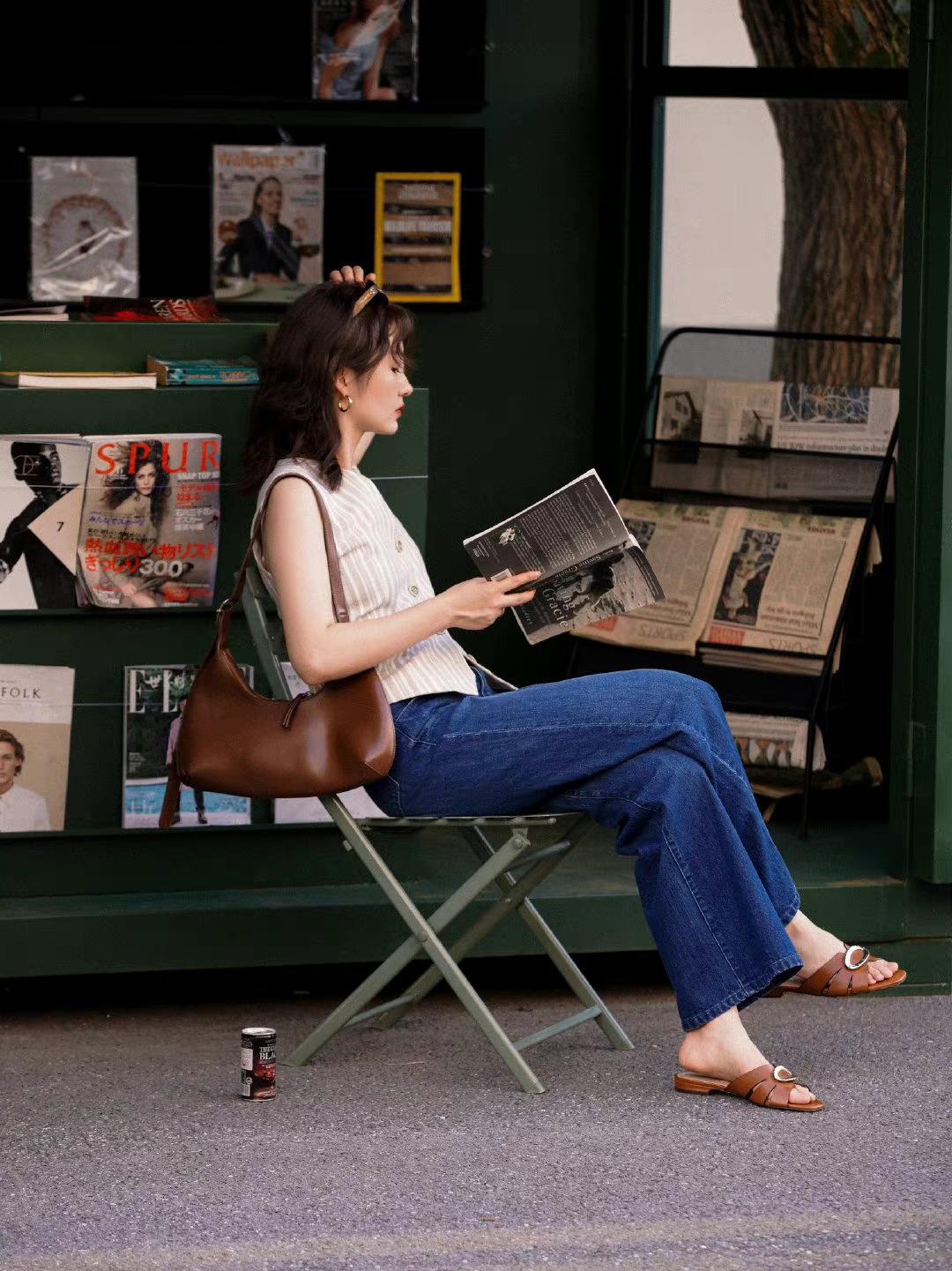 洋气七分阔腿裤适合40岁的人穿,谁说小个子女人不适合穿阔腿裤