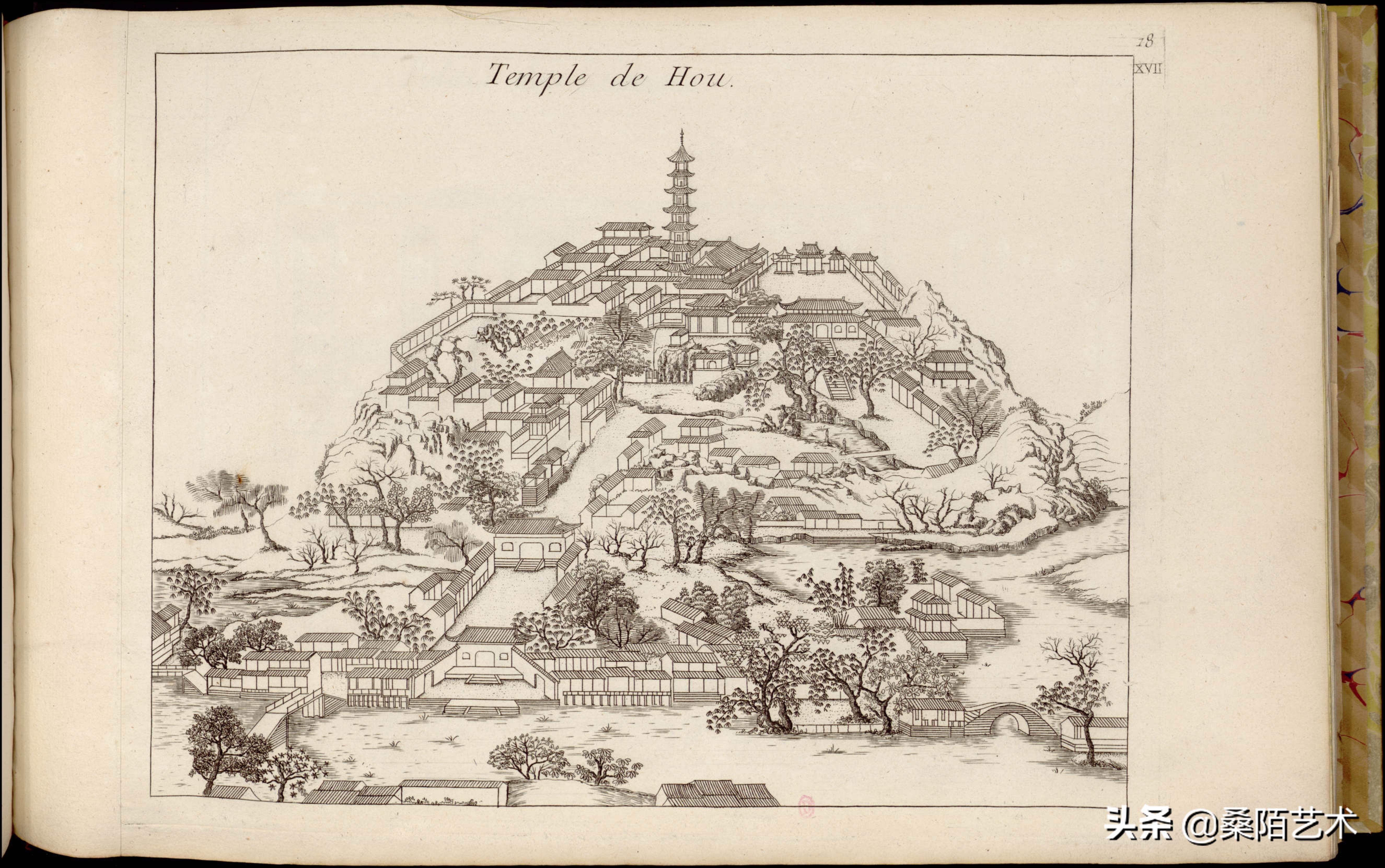 中国古典园林铜版画图片,1788年绘制的97幅中国园林铜版画