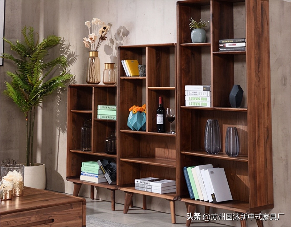 原木家具新中式空间,小户型全套原木家具风格