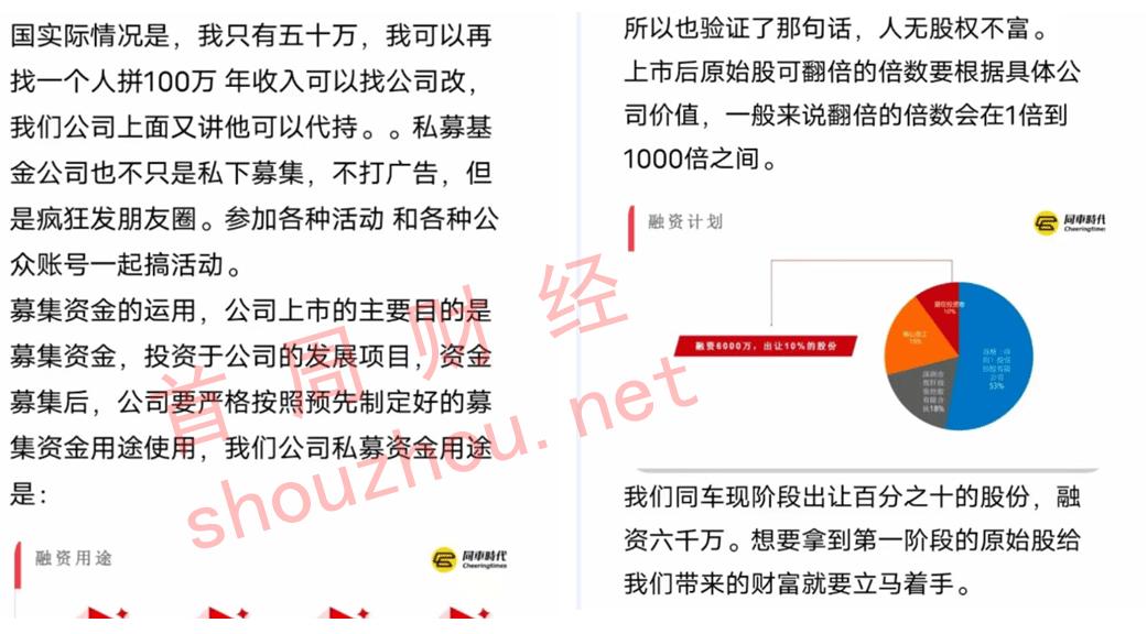 以同车时代上市为名广东省壹零壹环保科技涉嫌非法集资