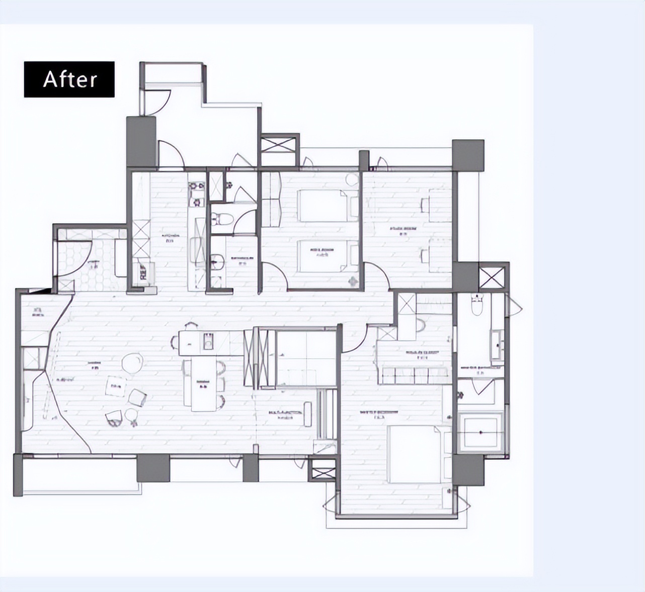 85平两室一厅简约现代风,85平米两室两厅现代