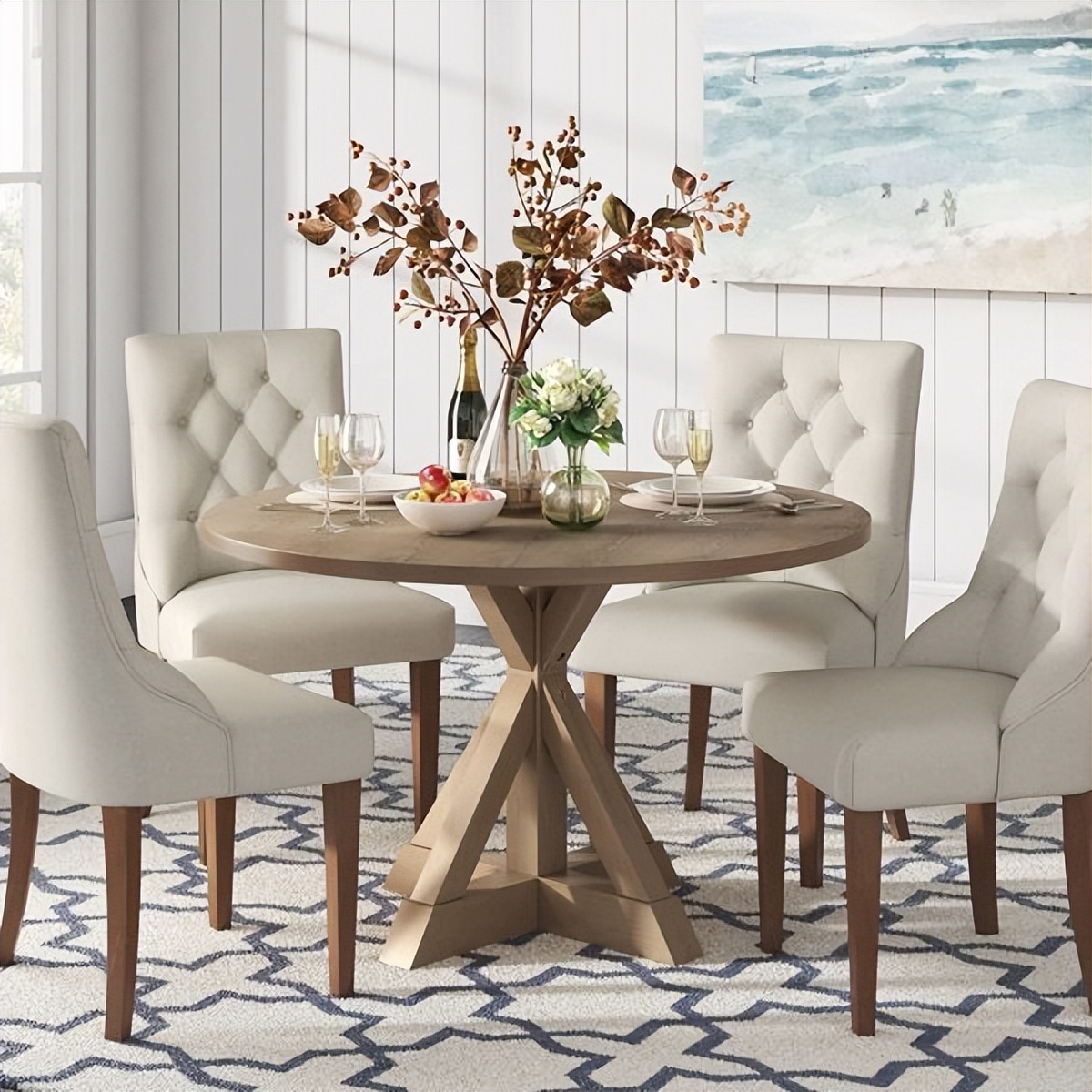 开放式厨房适合的桌子,餐厅厨房一体用什么桌子