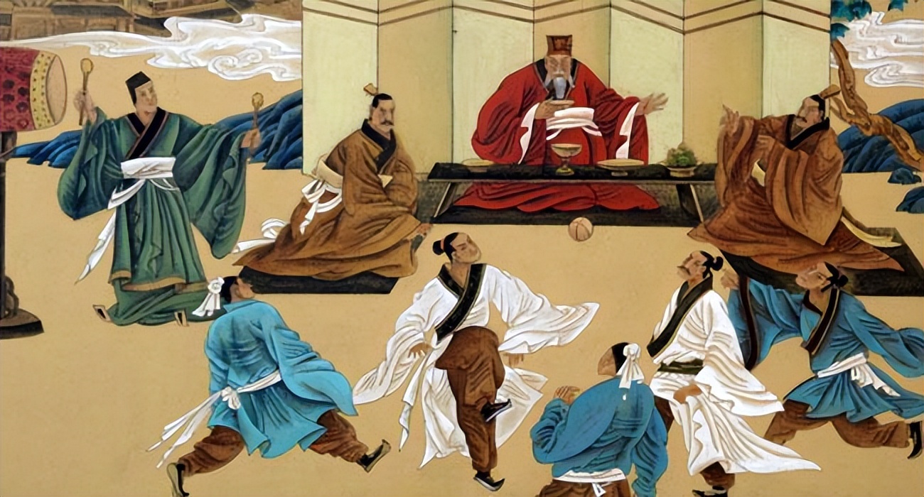 蹴鞠的起源和发展简图,中国古代运动蹴鞠