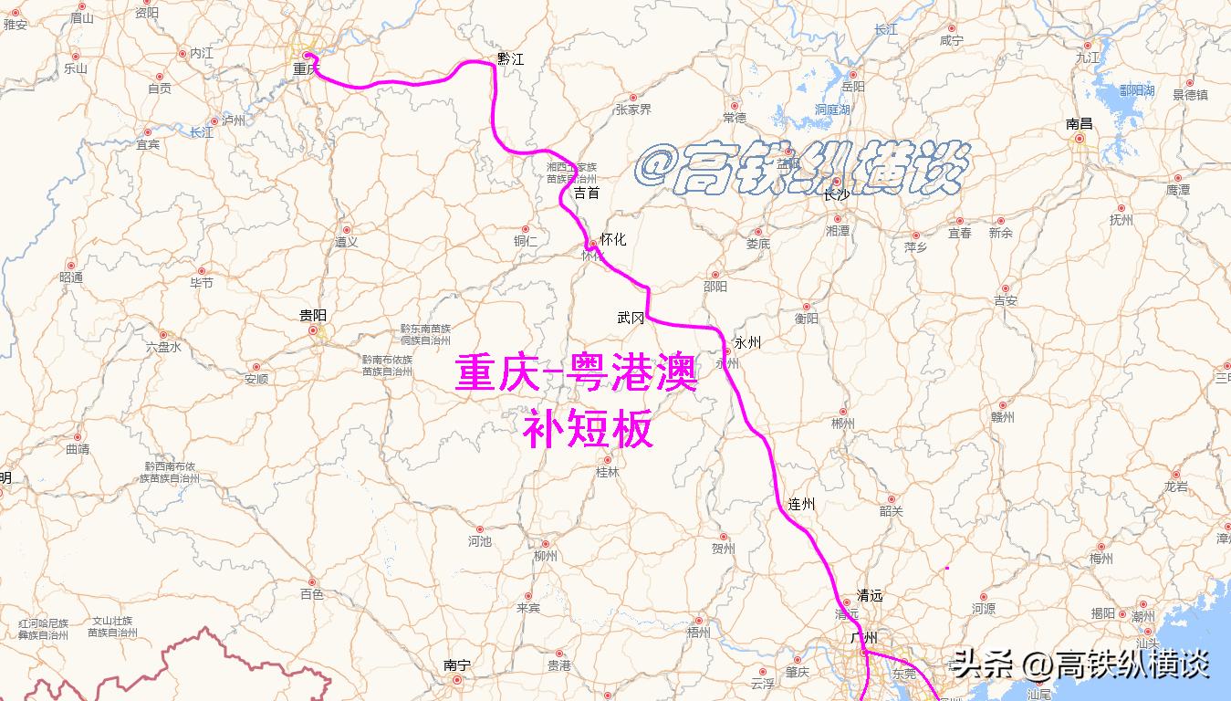 重庆的短板,重庆未来直达城市的高铁
