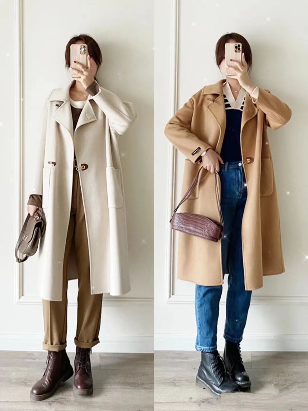 冬天的大衣平底鞋这样搭配会更好,小个子高级感百搭大衣鞋子