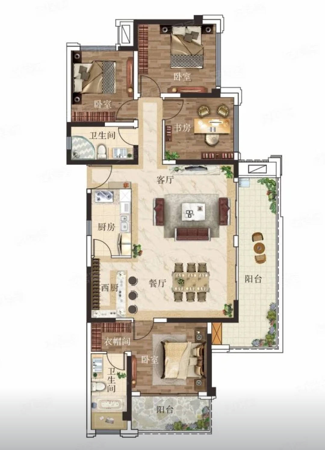 农村大阳台不封阳台的最佳方案,6米大阳台怎么不封阳台好看