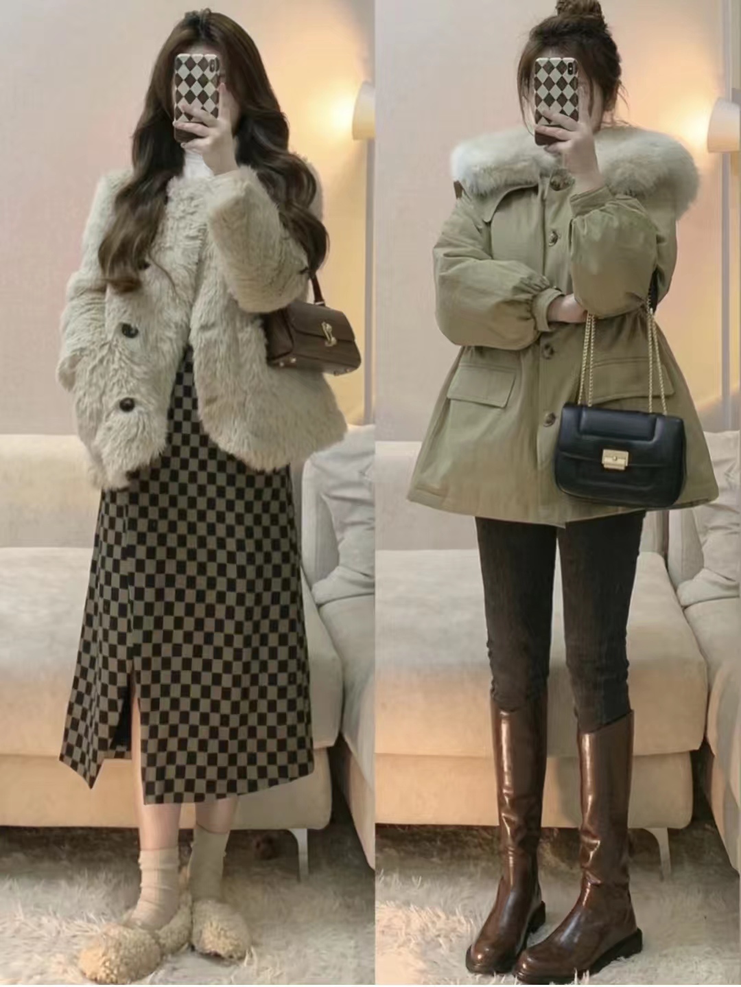 好穿又好搭时尚长筒宽靴,棕色长筒靴子女2022爆款洋气气质