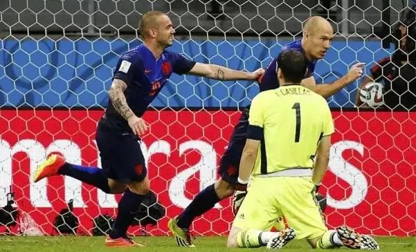 世界杯的遗憾乒乓球,2014年巴西世界杯荷兰vs西班牙