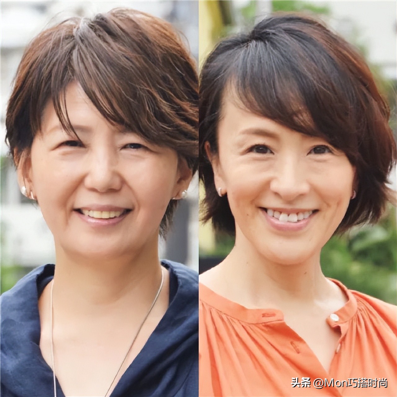 黑长直适合的短发发型,40岁短发减龄纹理烫怎么烫没卷