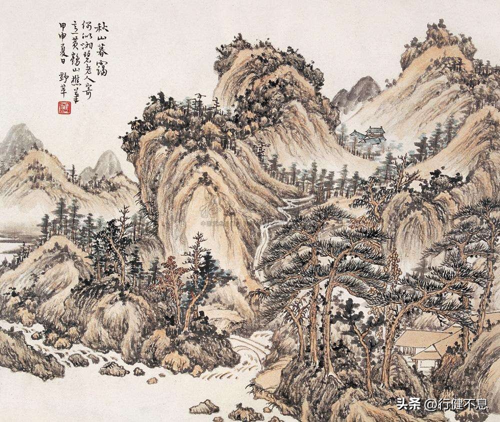 王维笔下的秋天,是一首恬静优美的诗,更是一幅赏心悦目的画