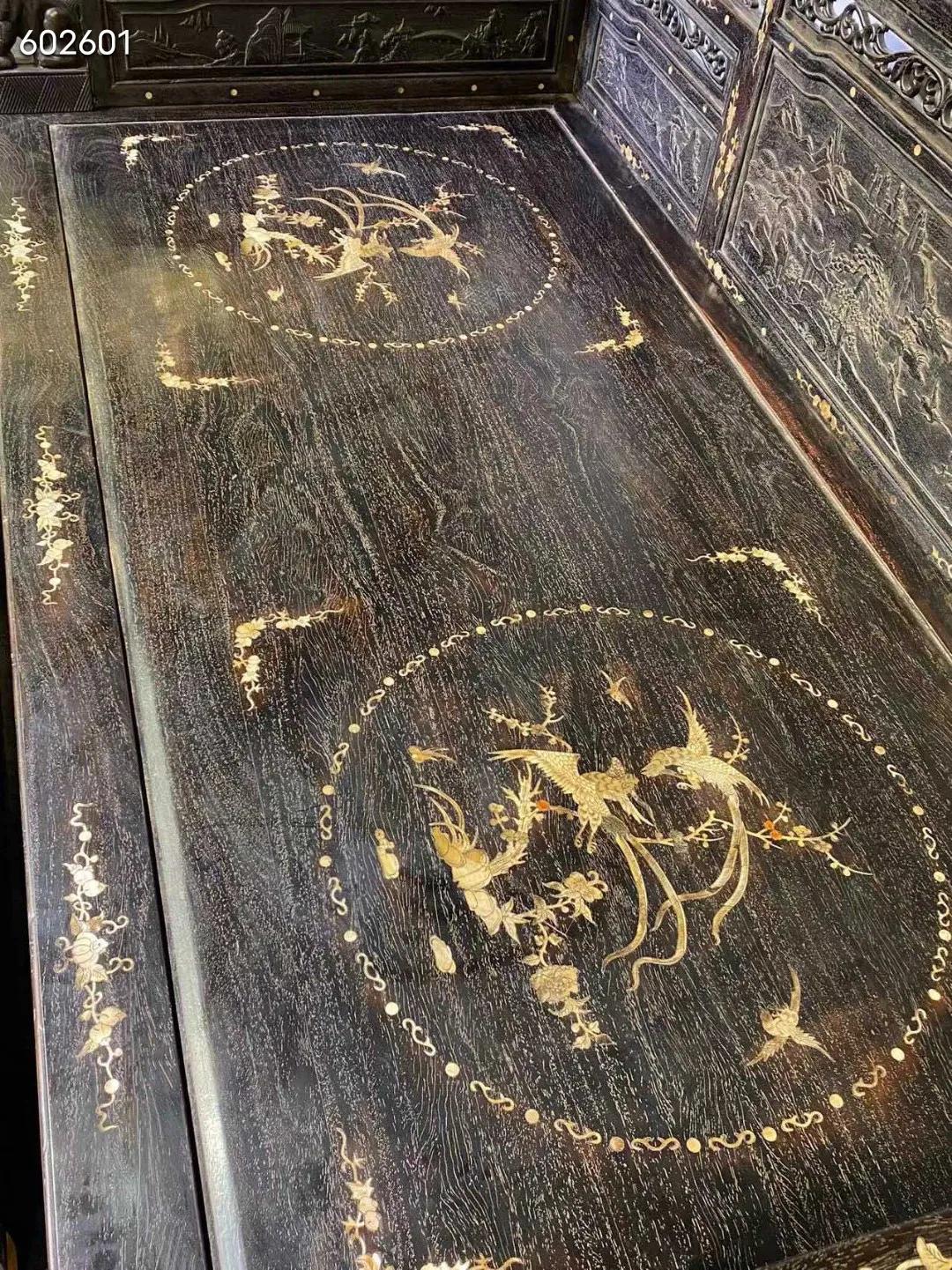 小叶紫檀罗汉床龙床,红木小叶紫檀罗汉床