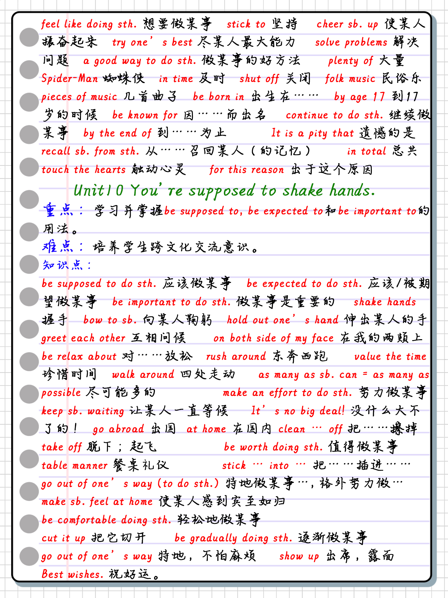 九年级英语上册重点知识归纳总结,九年级英语知识点归纳总结考点