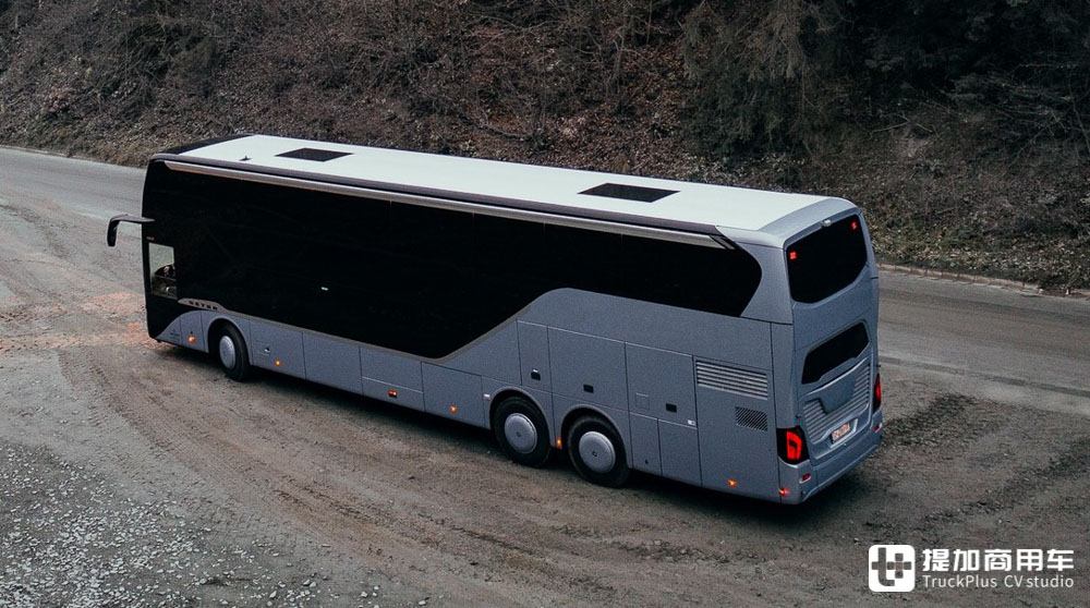 双层巴士房车改装图,可升顶的双层巴士房车