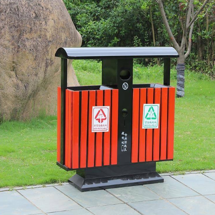 城市垃圾分类专用垃圾桶金属桶,社区垃圾分类回收箱