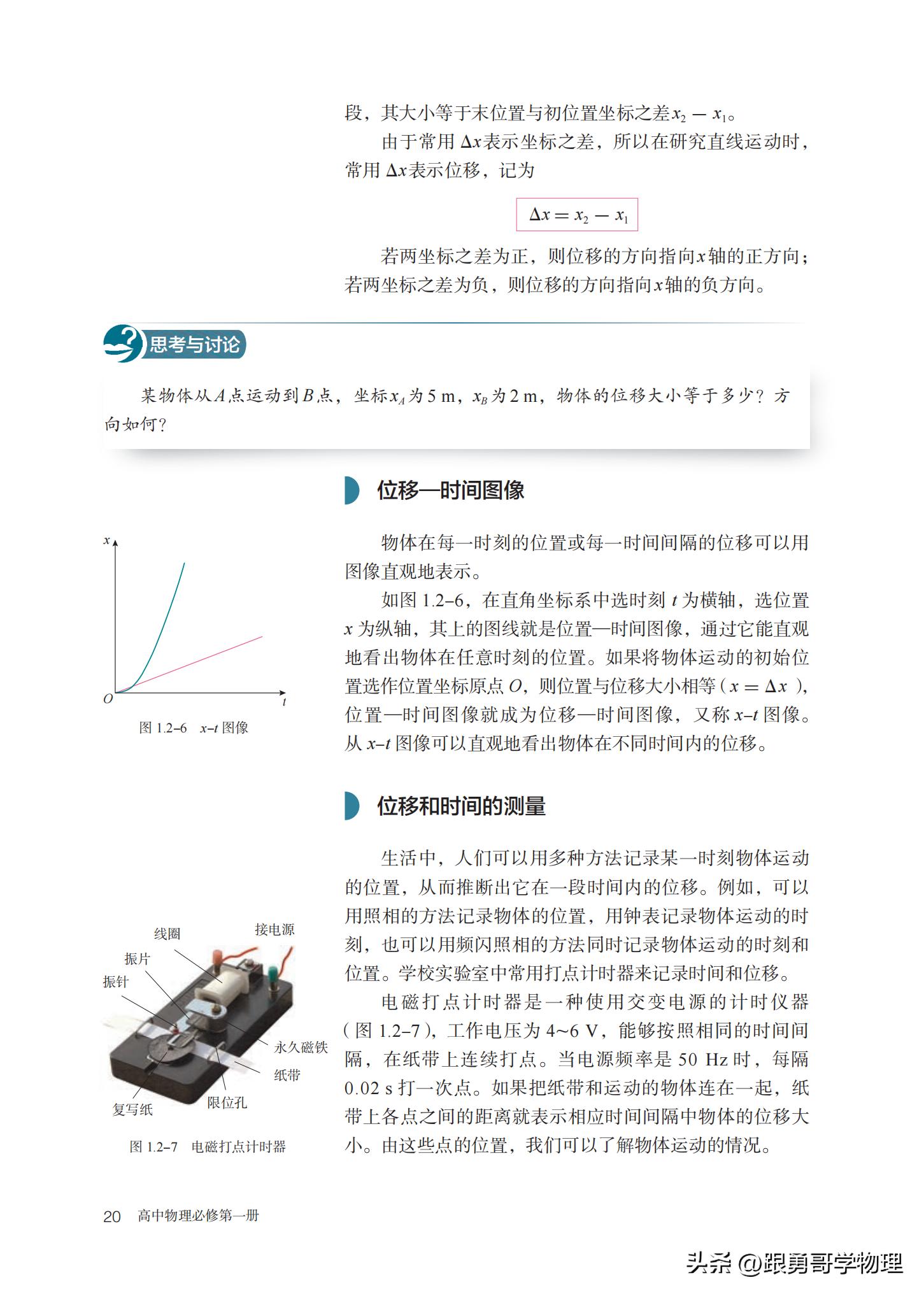 人教版高中物理必修第一册目录,高中物理电子课本全套免费