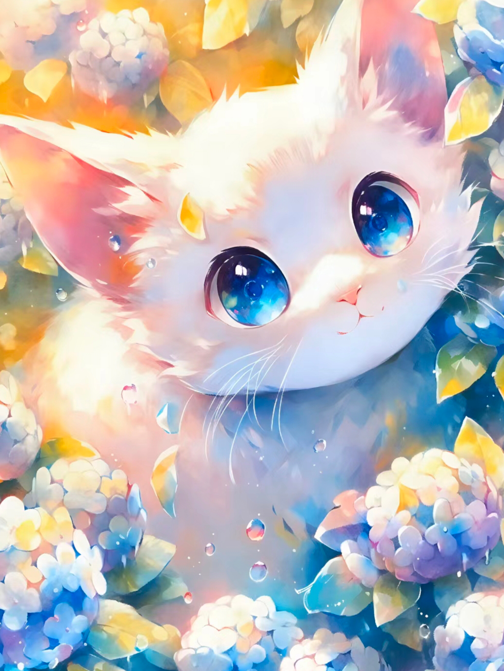 猫咪高清壁纸4k全屏60帧,萌萌哒粉色花篮里的猫咪图片壁纸