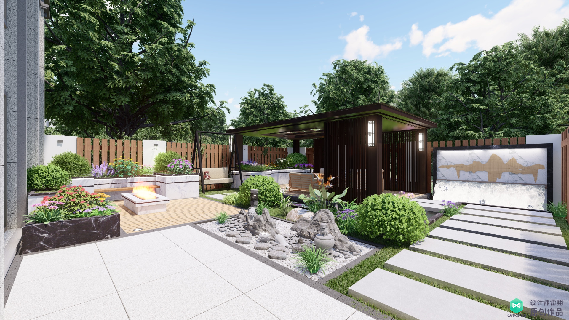 最简单省钱好打理的庭院设计方案,如何打造庭院特色花园