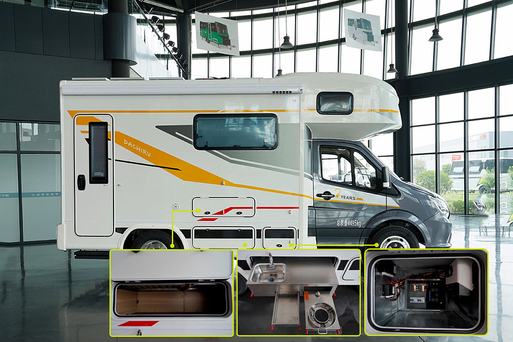 大驰蛮牛双拓展房车配置,大驰蛮牛c型双拓展房车参数油耗