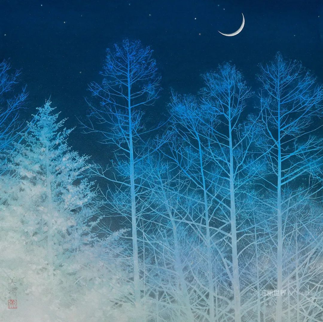 野地美树子手绘油画,日本画家奈良美智作品图