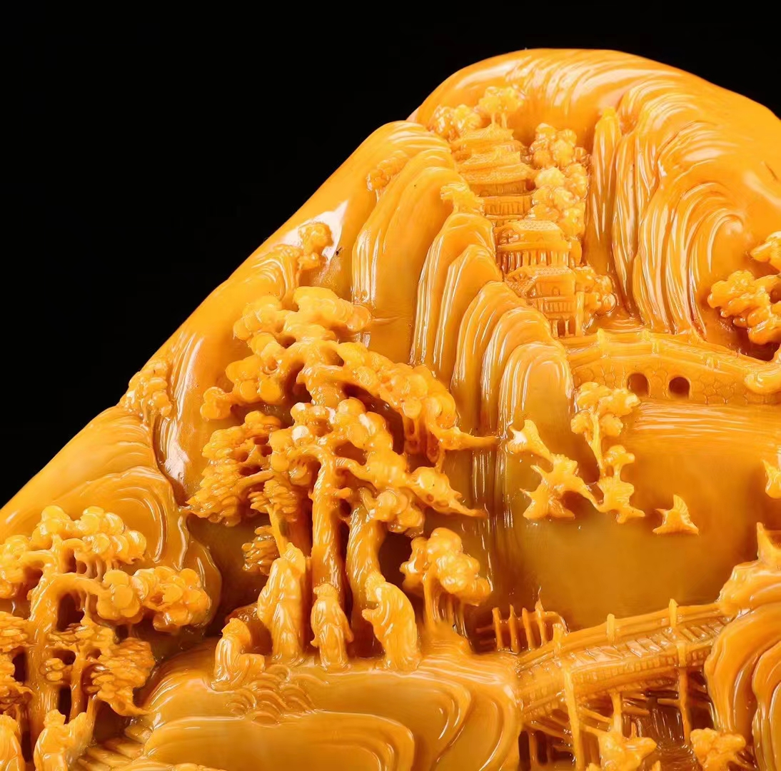 稀有品种田黄石,无比珍贵田黄石