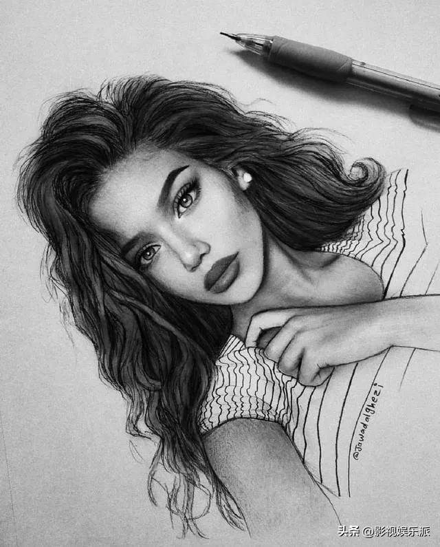 女人素描艺术作品欣赏,超漂亮女性素描画法