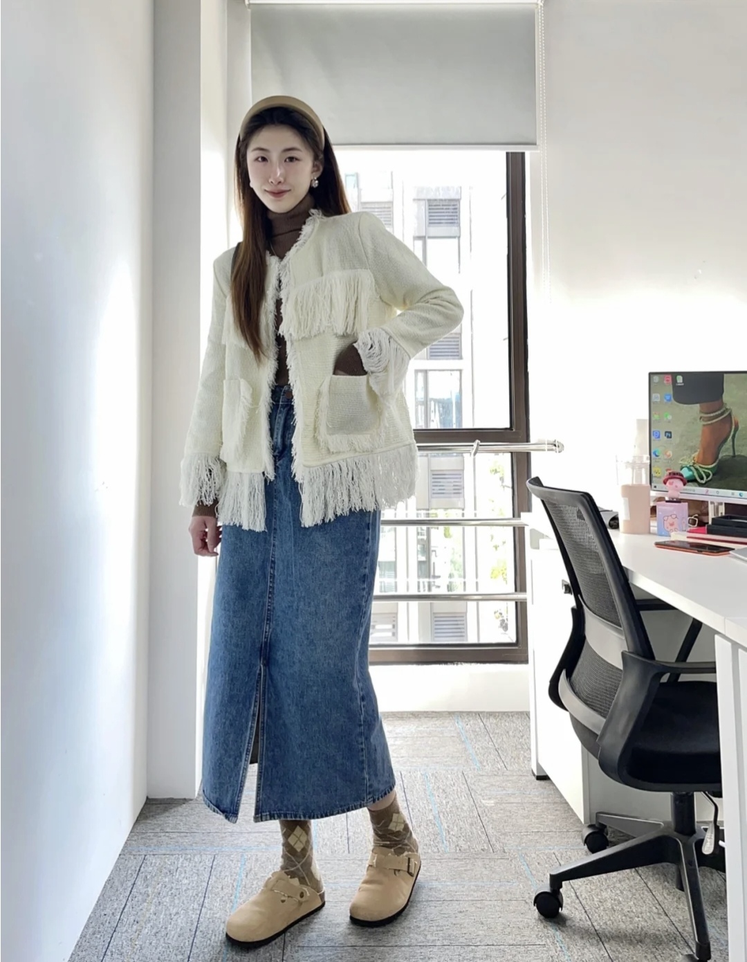 小香风半身裙怎么穿出高级感,小香风半身裙中长款搭配