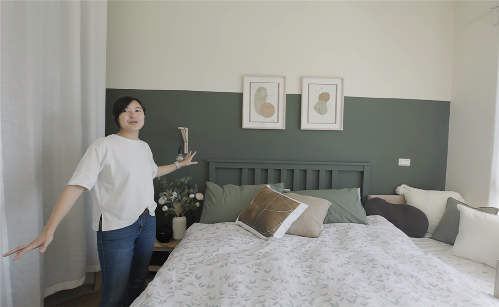 小两口用3天时间，将13㎡杂乱卧室变成森系风，网友：心服口服