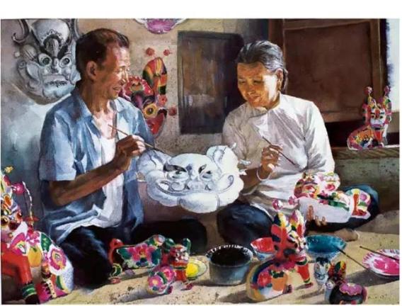 【艺坛百家】|水味彩韵•画意诗情——*党**天才水彩画赏析