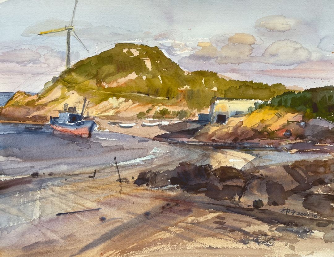 郭宁油画水彩画作品集,诗情画意