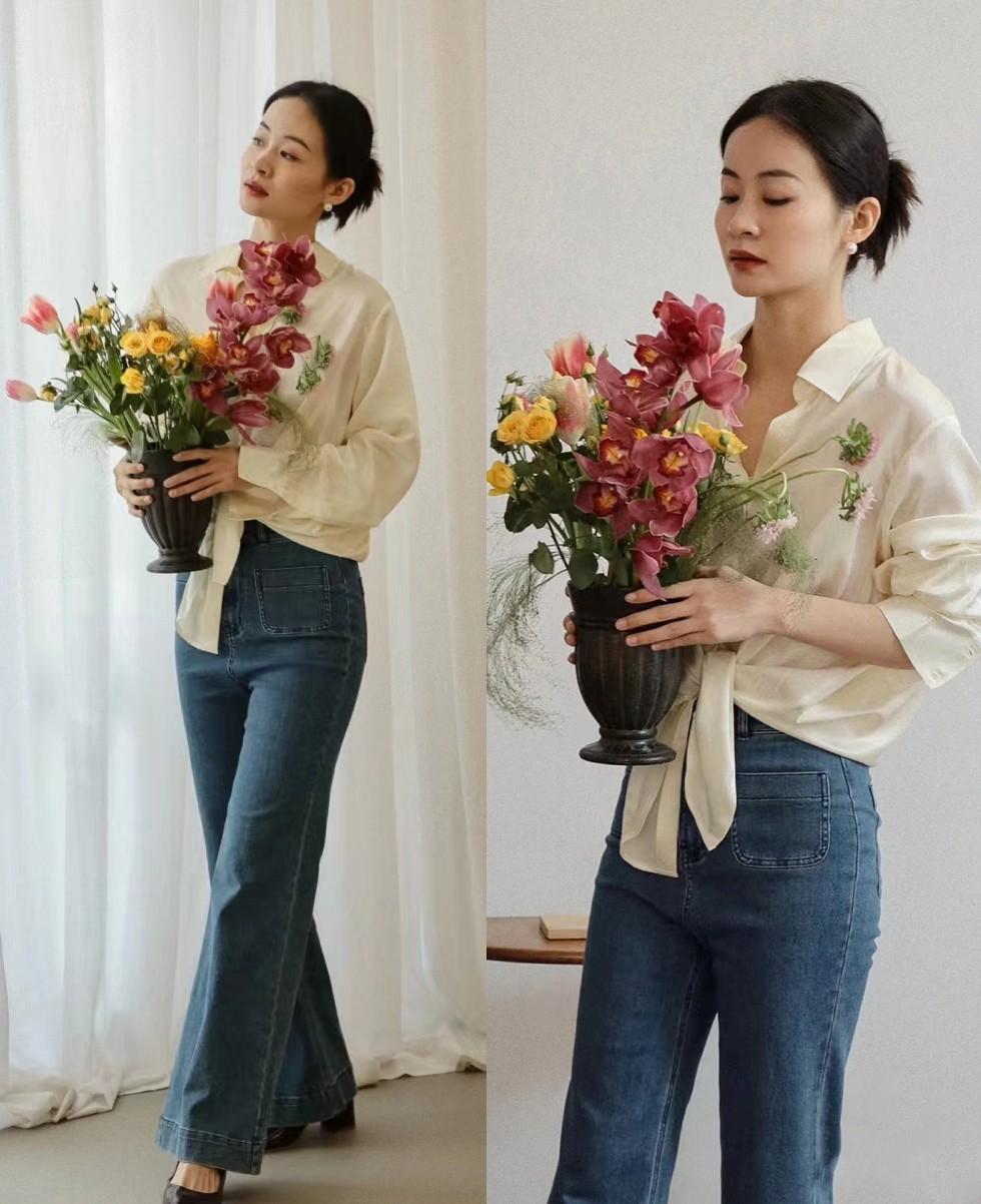 搭配衬衣的裙子夏季怎么搭配,气质高档夏季衬衫女装搭配