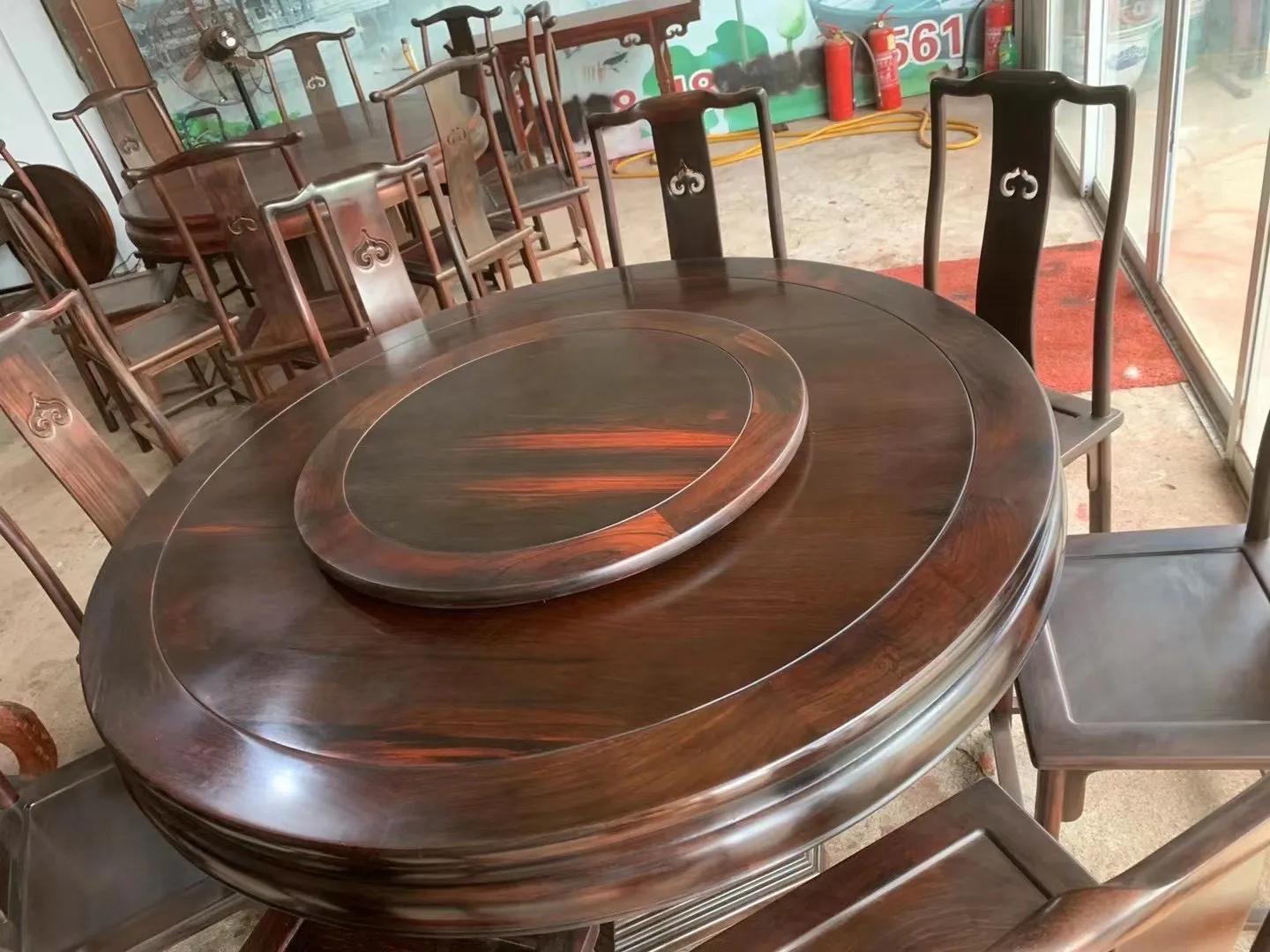 大红酸枝138的餐桌价格,大红酸枝餐桌十二件套