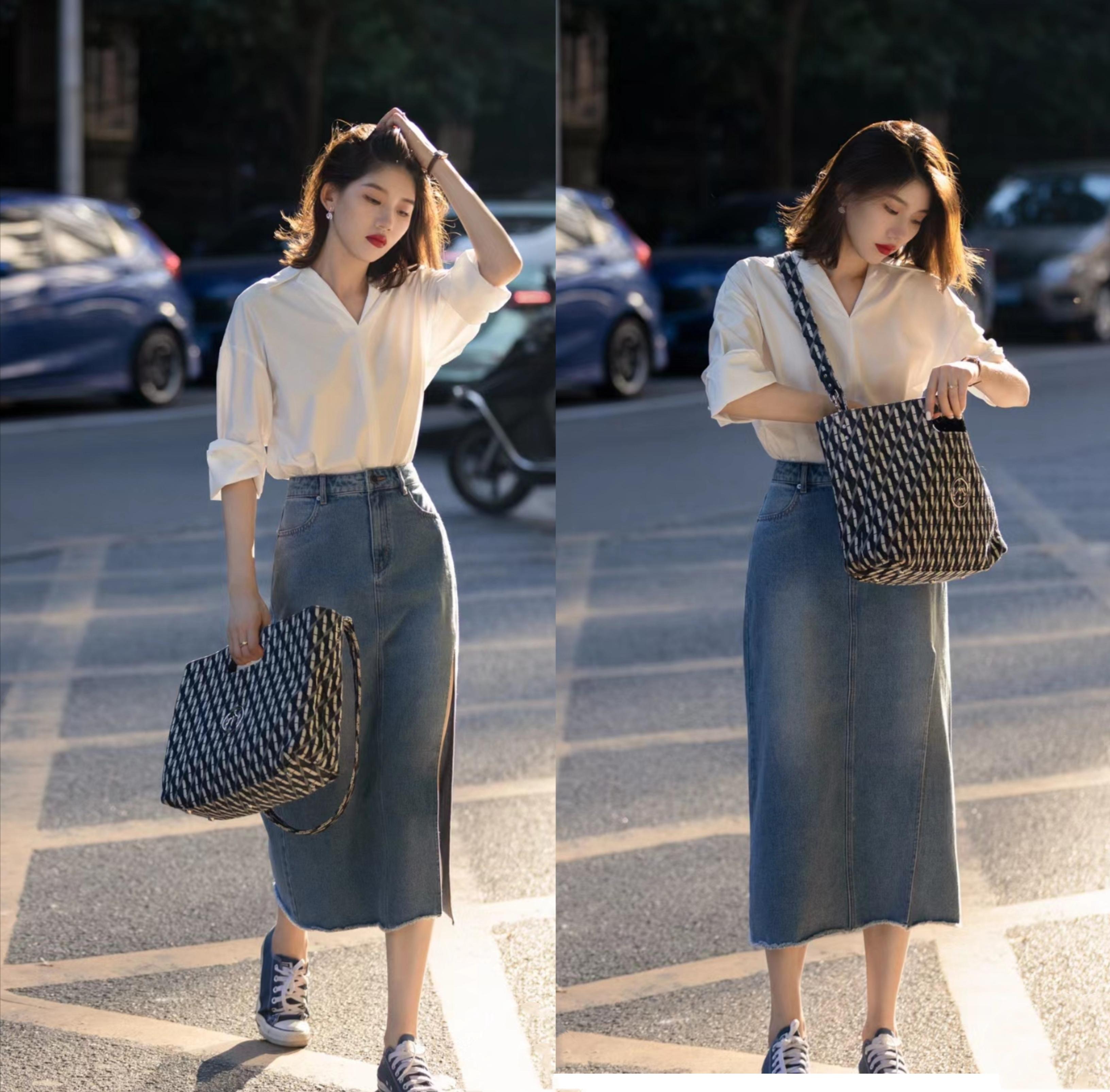 牛仔裙夏季减龄,夏季穿搭推荐学生党短牛仔裙